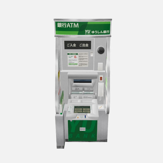 Japanese ATM 3D Asset – Modern Urban Style (.c4d + .glb for Web & AR)