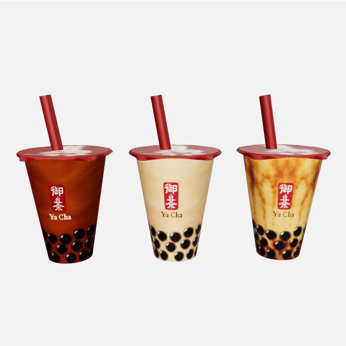 Tapioca Drink Stand 3D Asset – Japanese Festival Style (.c4d + .glb for Web & AR)